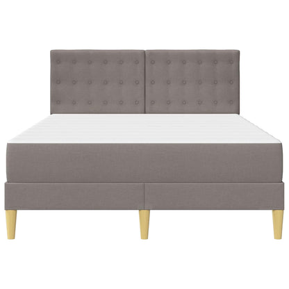 Bettgestell mit Matratze Taupe 120 x 200 cm Stoff