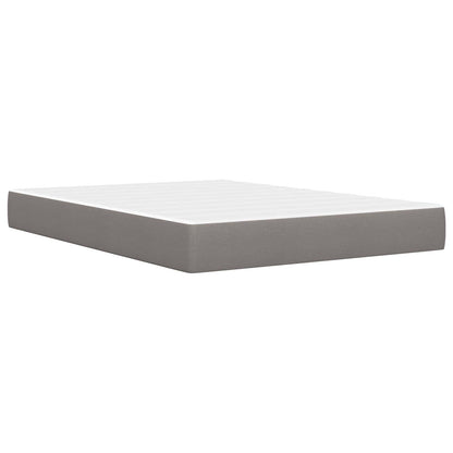 Bettgestell mit Matratze Taupe 140 x 200 cm Stoff