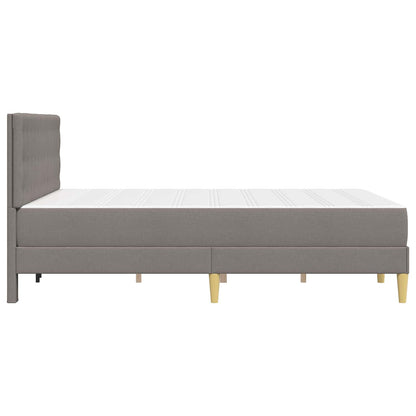 Bettgestell mit Matratze Taupe 140 x 200 cm Stoff