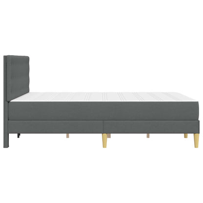 Bettgestell mit Matratze Dunkelgrau 160 x 200 cm Stoff