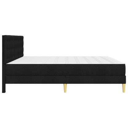 Bettgestell mit Matratze Schwarz 180 x 200 cm Stoff
