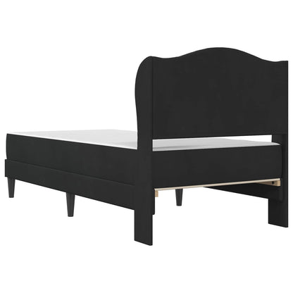 Bettgestell mit Matratze Schwarz 80 x 200 cm Samt
