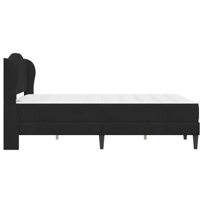 Bettgestell mit Matratze Schwarz 140 x 200 cm Samt