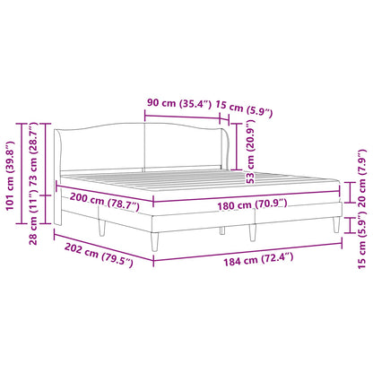 Bettgestell mit Matratze Dunkelgrau 180 x 200 cm Samt