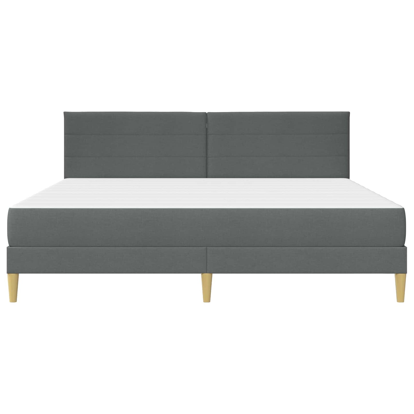 Bettgestell mit Matratze Dunkelgrau 180 x 200 cm Stoff