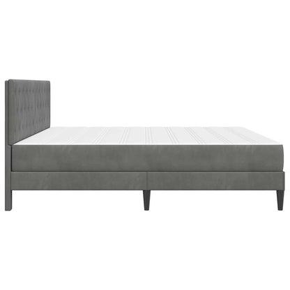 Bettgestell mit Matratze Dunkelgrau 180 x 200 cm Samt