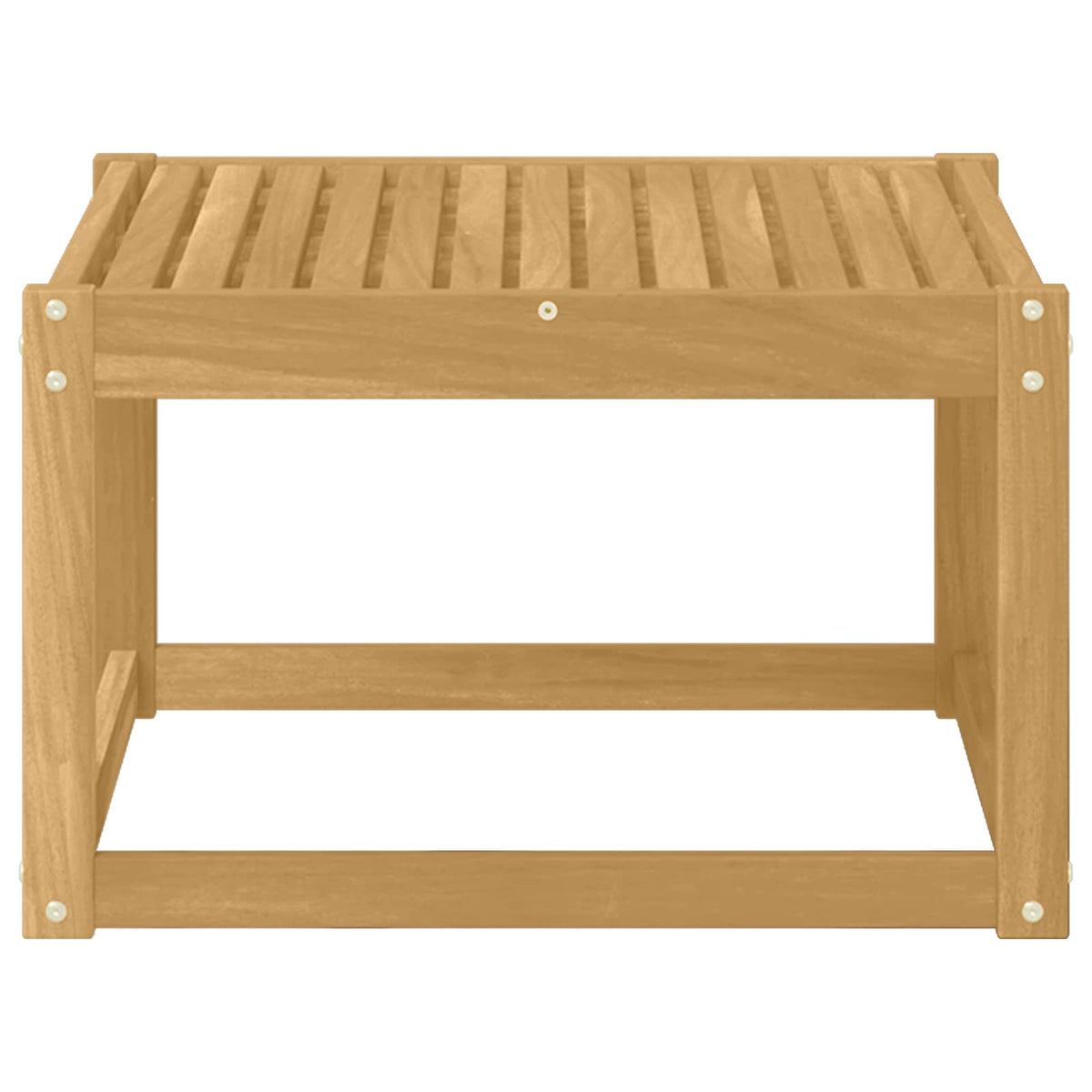 Tisch für Outdoor Massivholz Akazie Weiß 59 x 59 x 37 cm