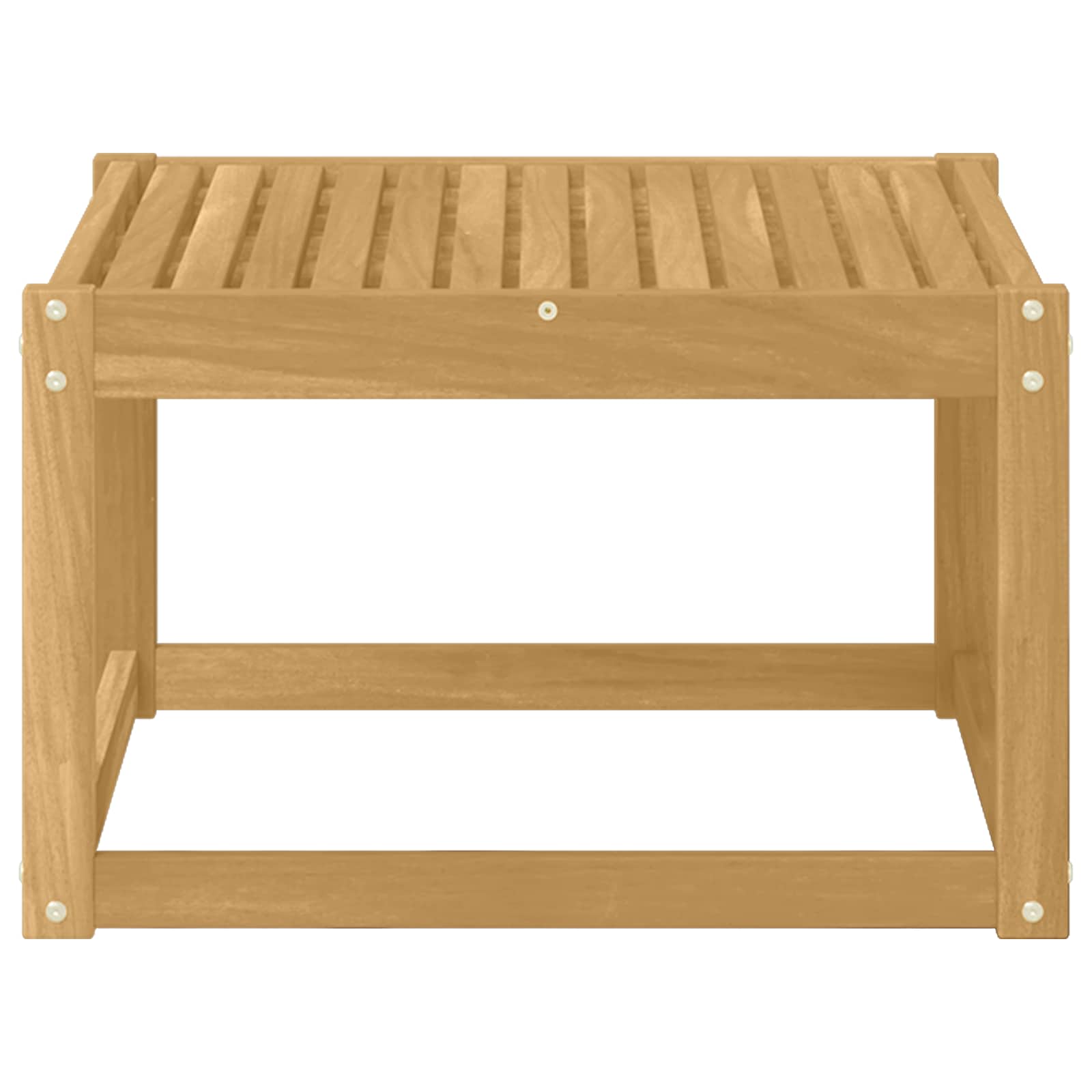 Tisch für Outdoor Massivholz Akazie Weiß 59 x 59 x 37 cm