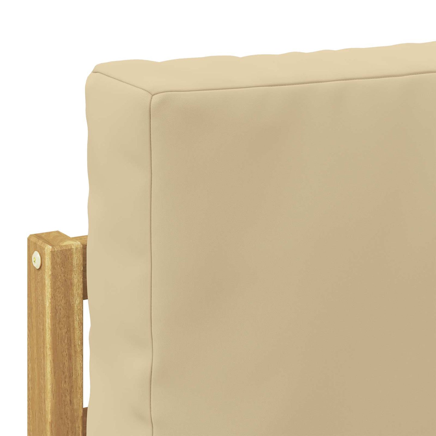 2 Stück Outdoor Mittelsofa Massivholz Akazie Weiß