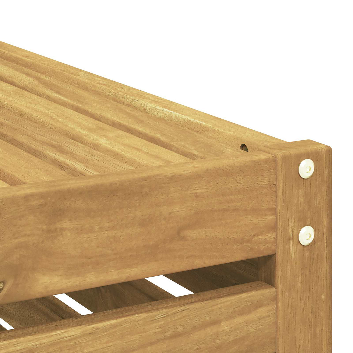 Tisch für Outdoor Massivholz Akazie Weiß 59 x 59 x 37 cm