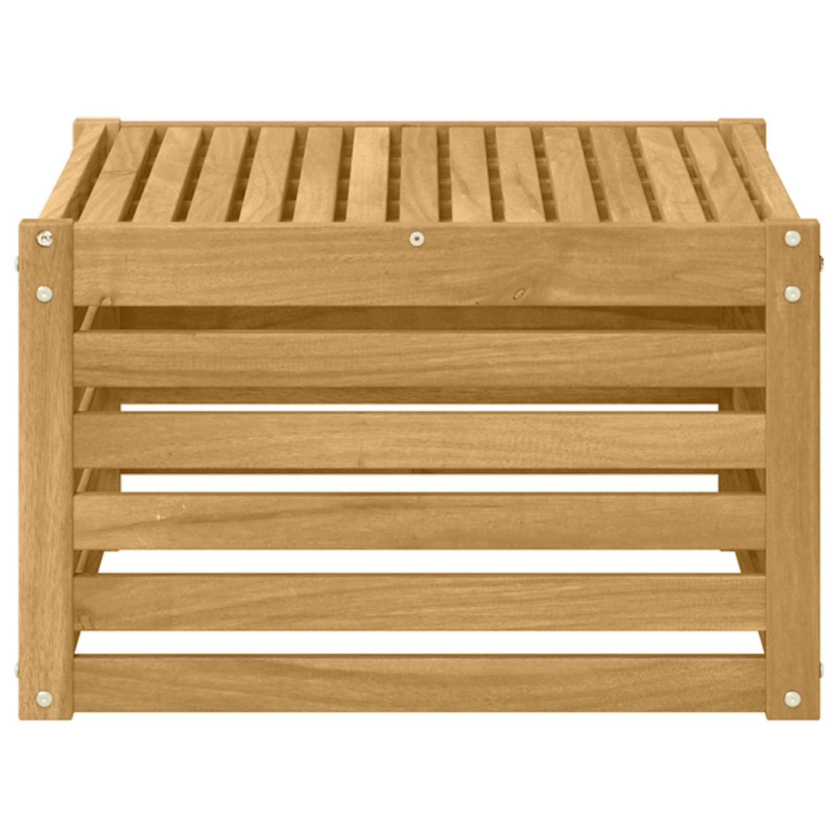 Tisch für Outdoor Massivholz Akazie Weiß 59 x 59 x 37 cm