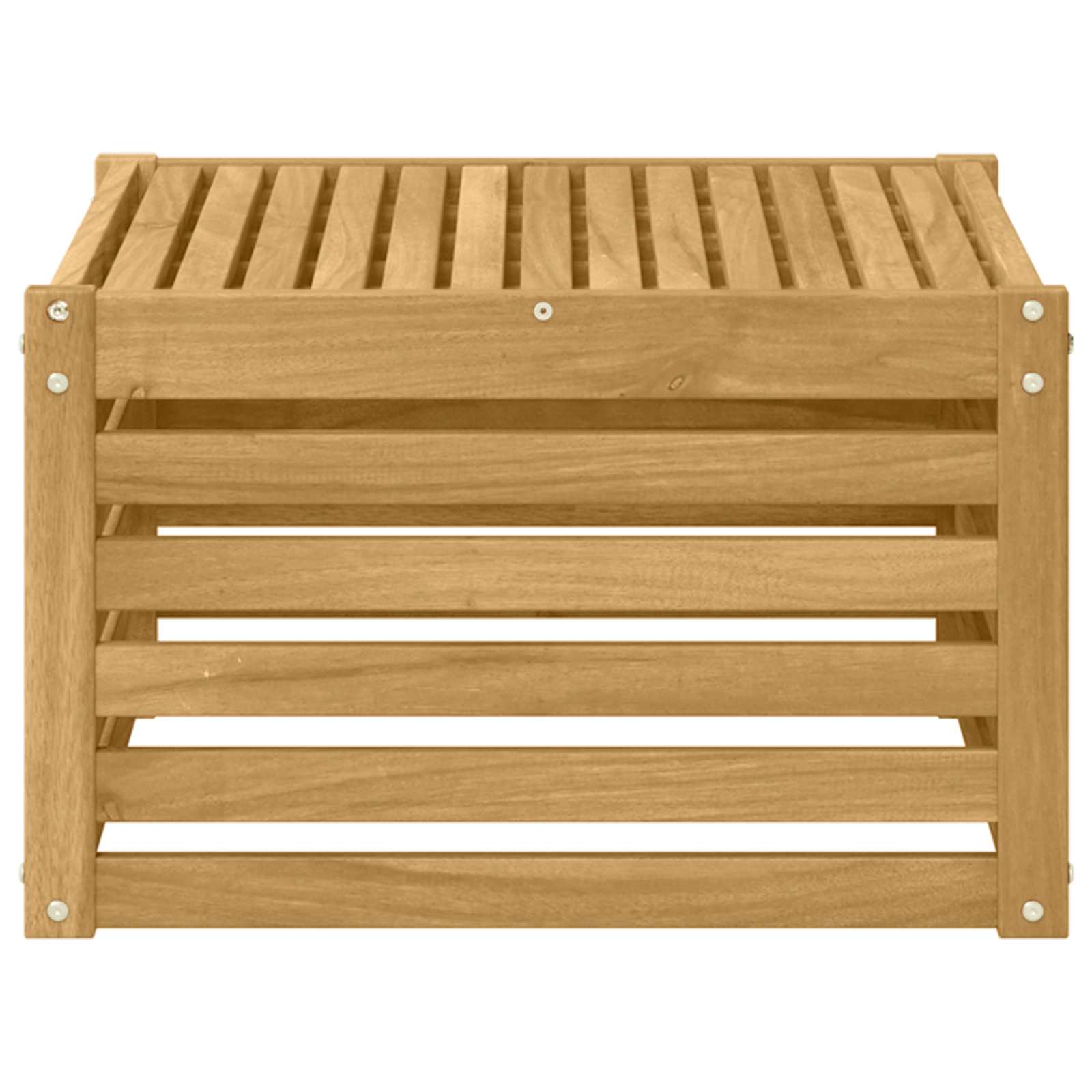 Tisch für Outdoor Massivholz Akazie Weiß 59 x 59 x 37 cm
