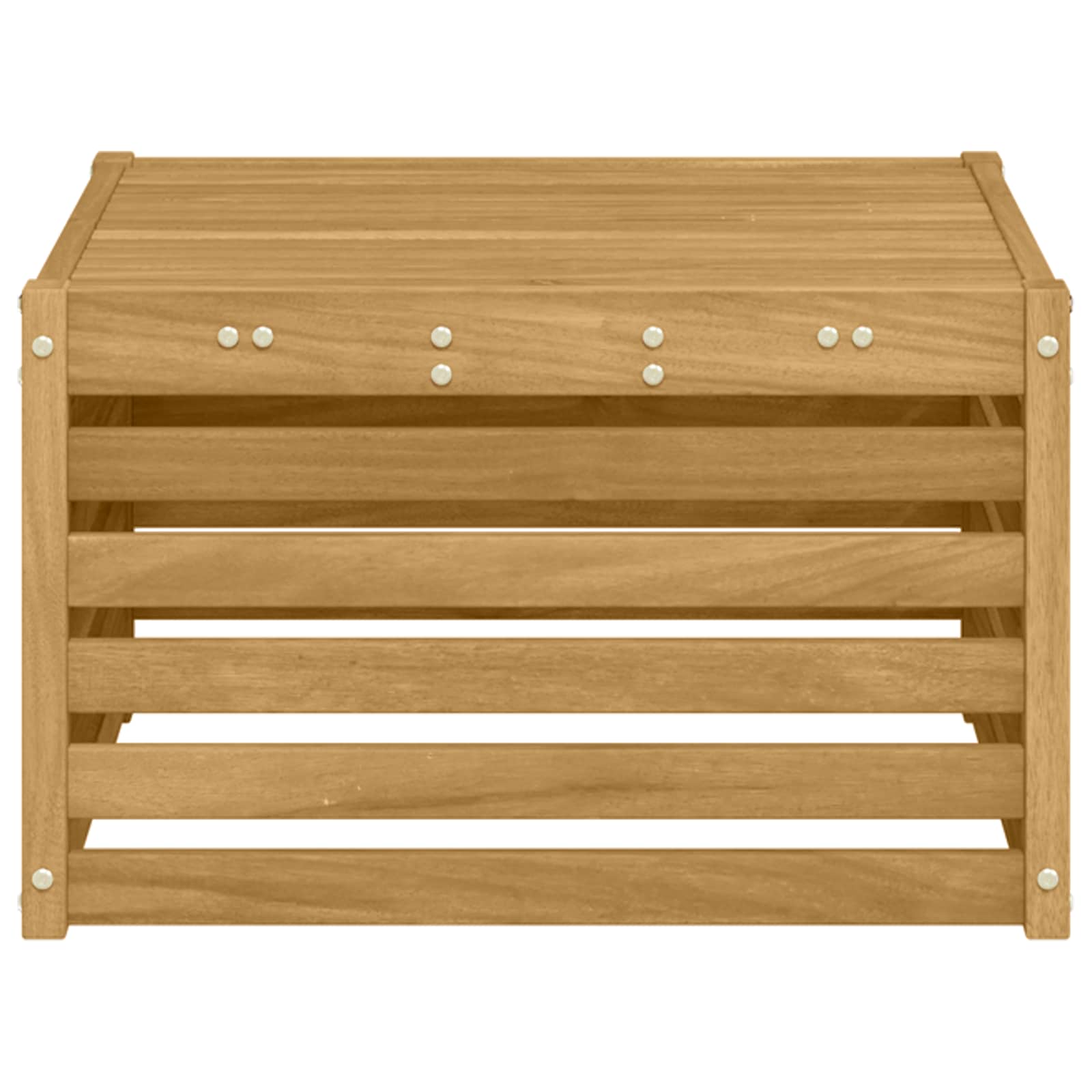 Tisch für Outdoor Massivholz Akazie Weiß 59 x 59 x 37 cm