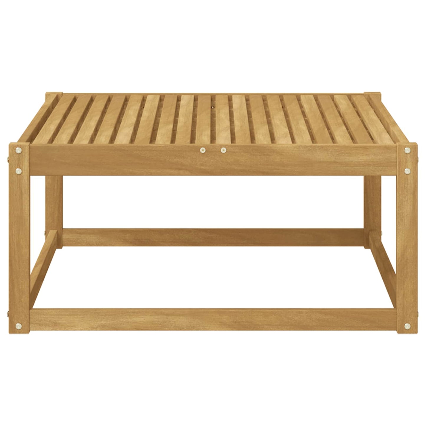 Outdoor-Fußhocker Massivholz Akazie Weiß 79 x 79 x 37 cm