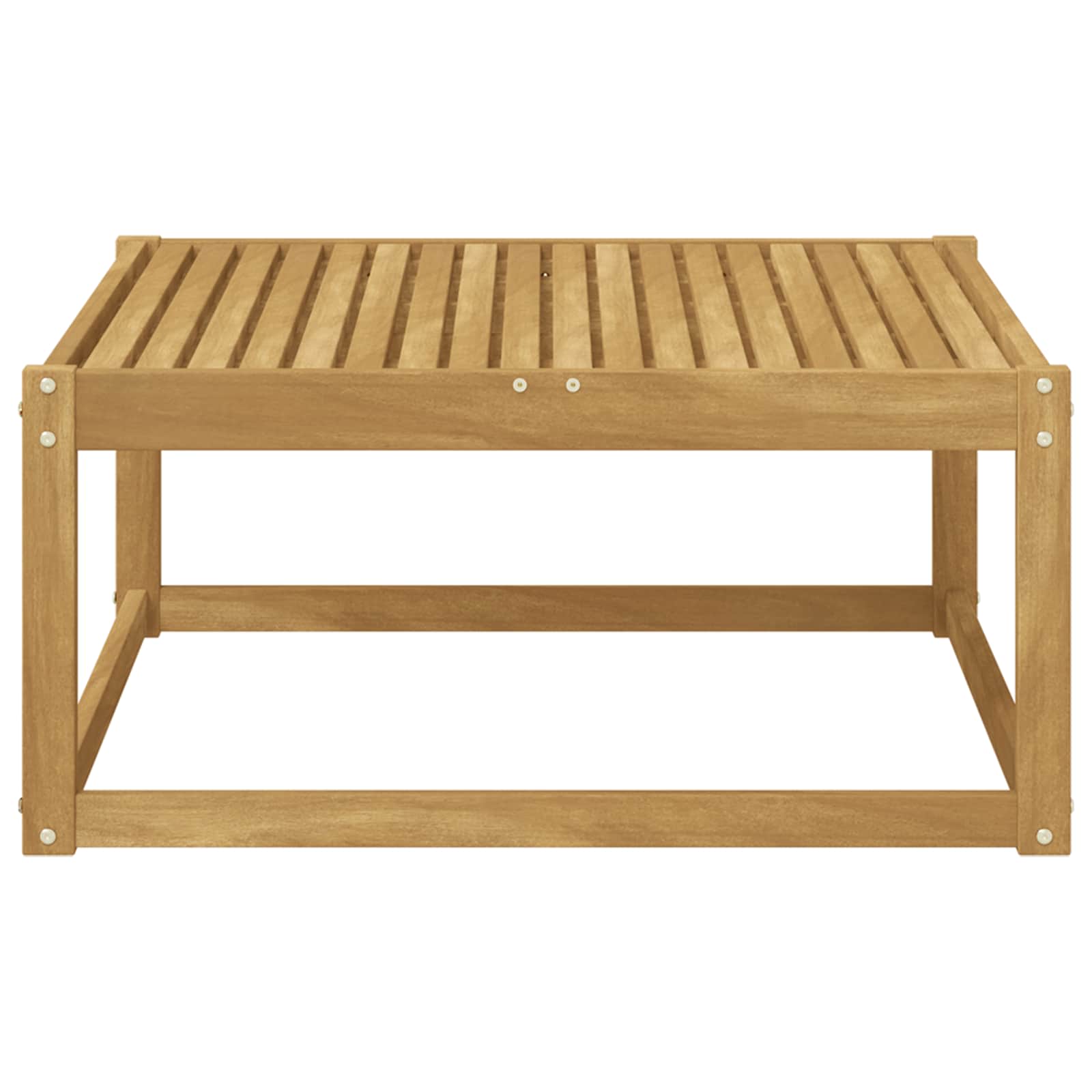 Outdoor-Fußhocker Massivholz Akazie Weiß 79 x 79 x 37 cm