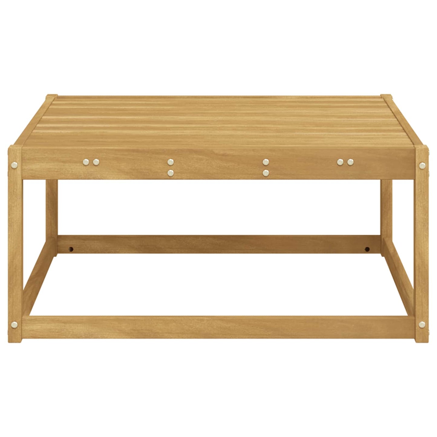 Outdoor-Fußhocker Massivholz Akazie Weiß 79 x 79 x 37 cm