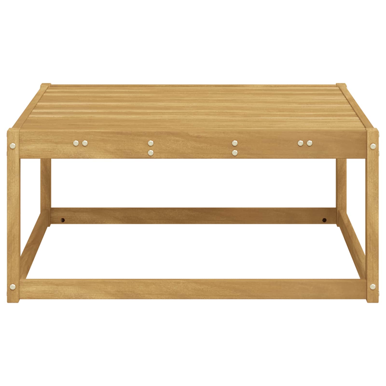 Outdoor-Fußhocker Massivholz Akazie Weiß 79 x 79 x 37 cm