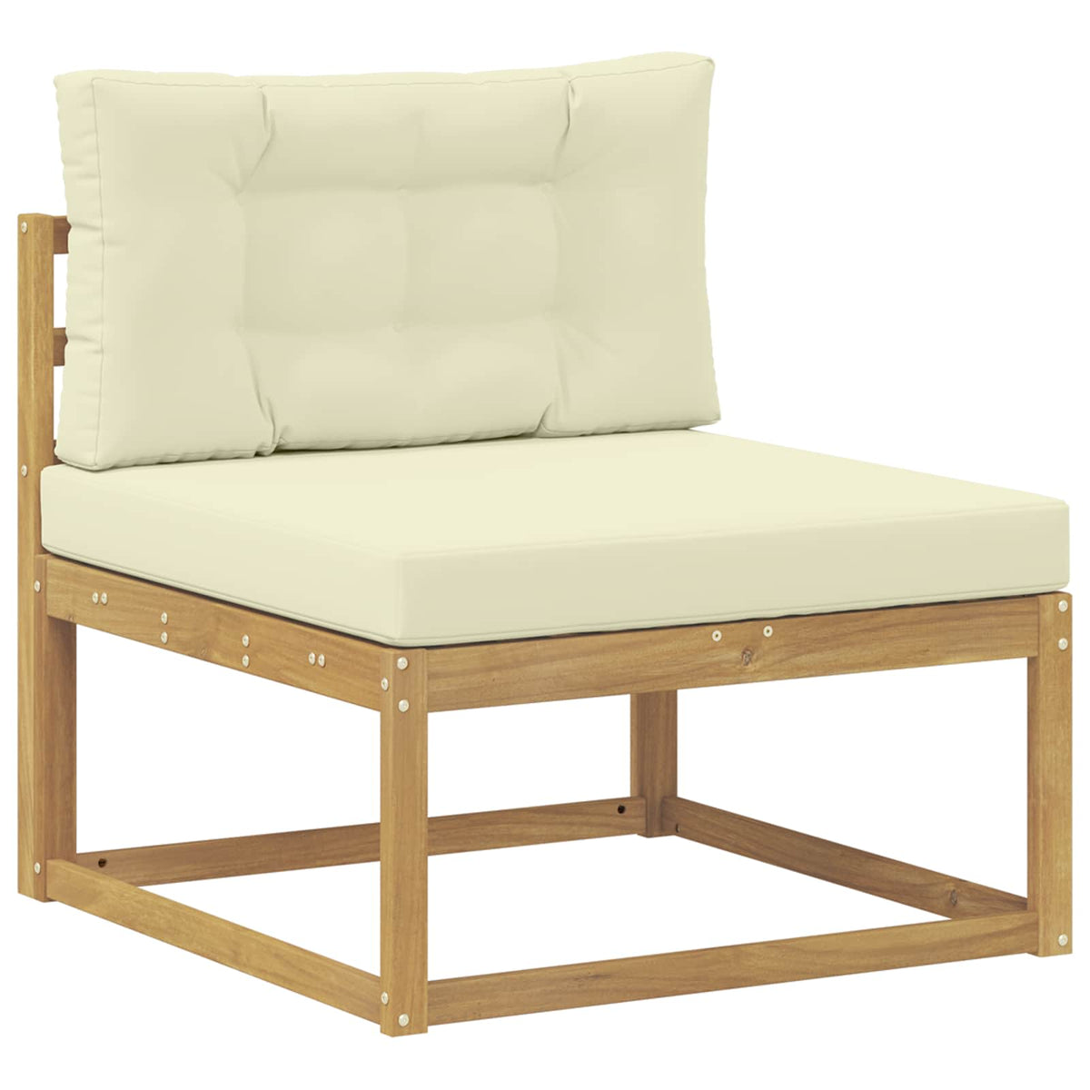 Outdoor Mittelsofa Polyester Weiß