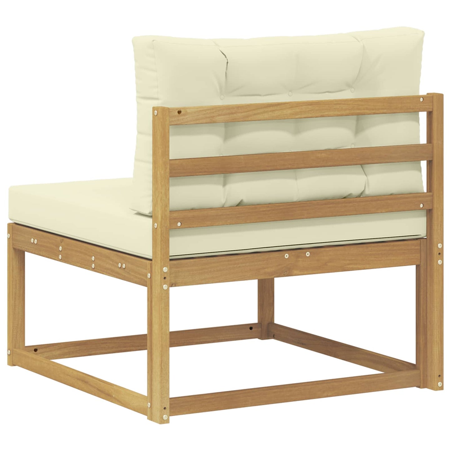 Outdoor Mittelsofa Polyester Weiß