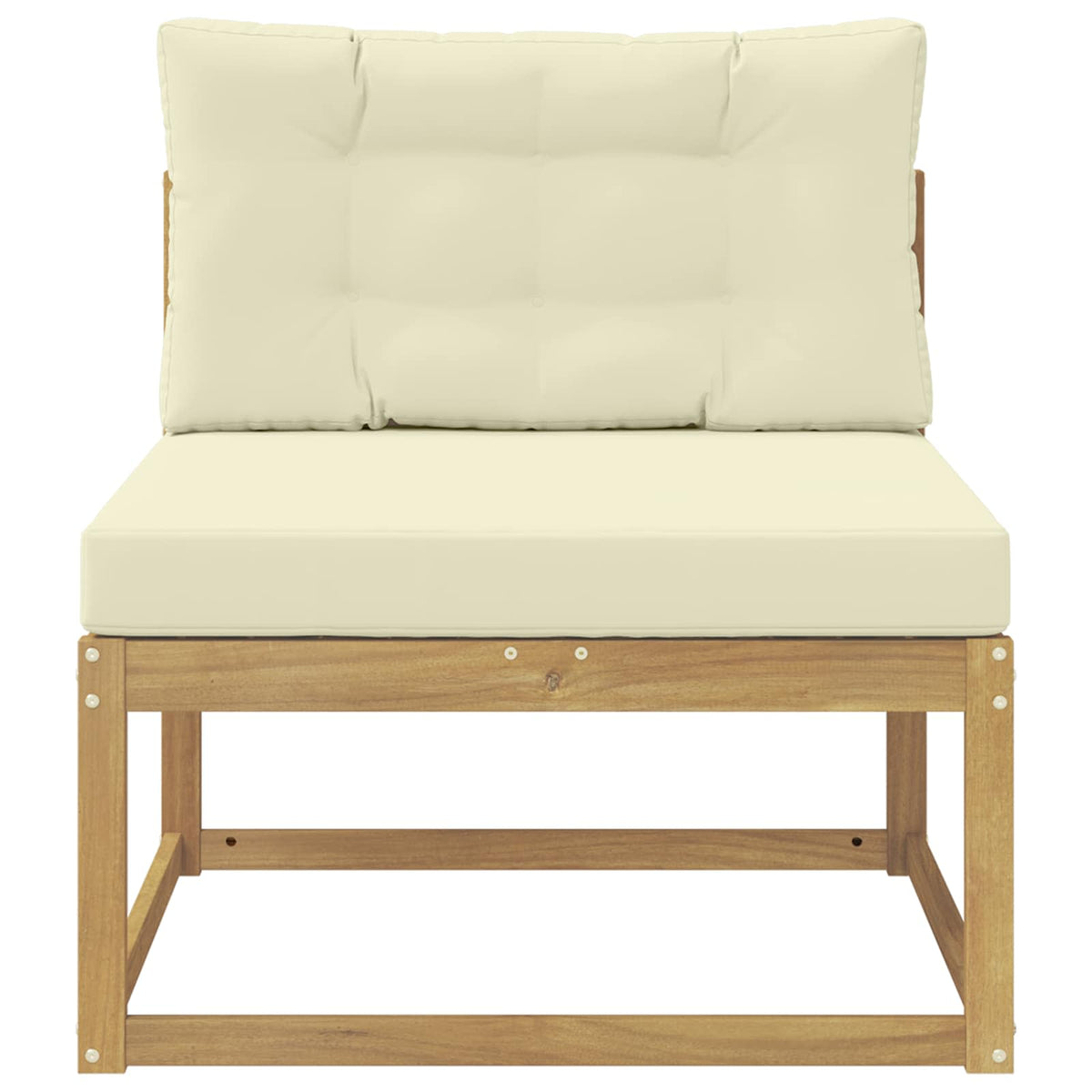 Outdoor Mittelsofa Polyester Weiß