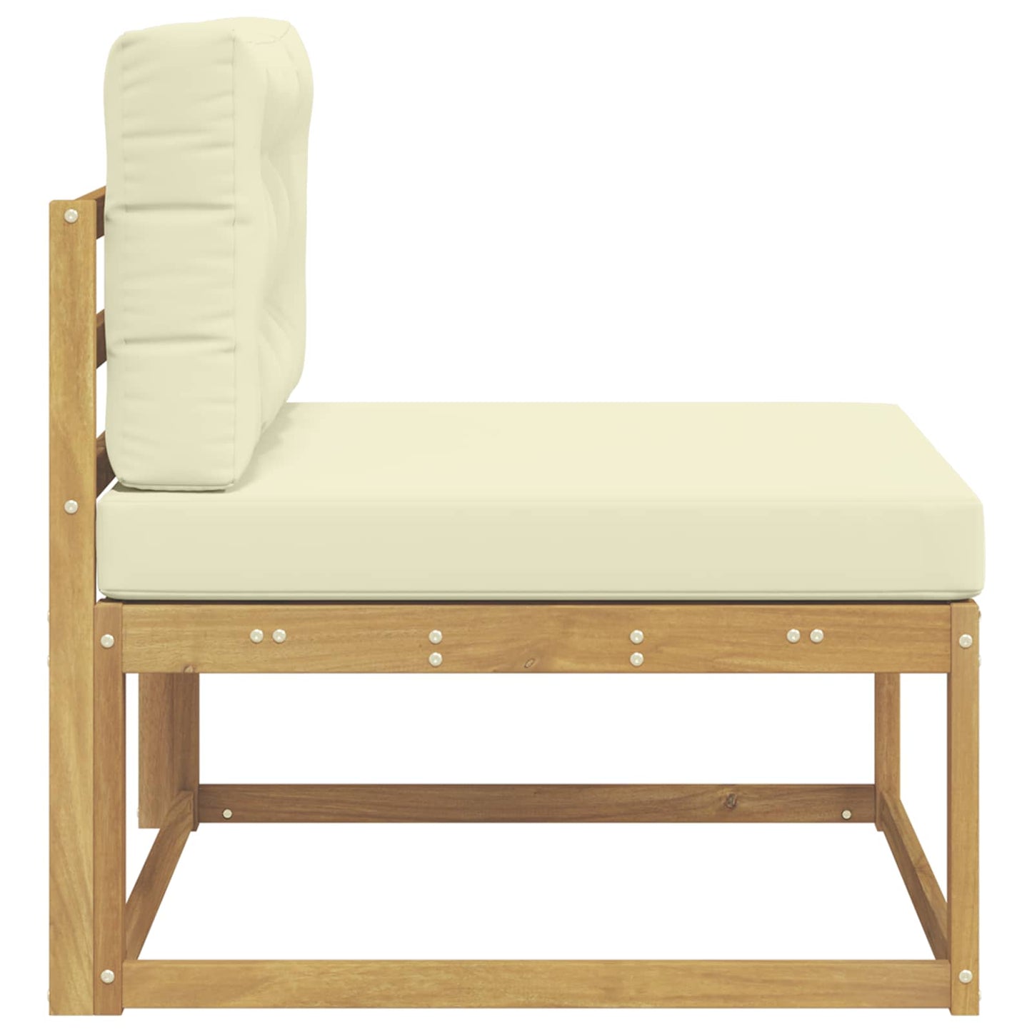 Outdoor Mittelsofa Polyester Weiß