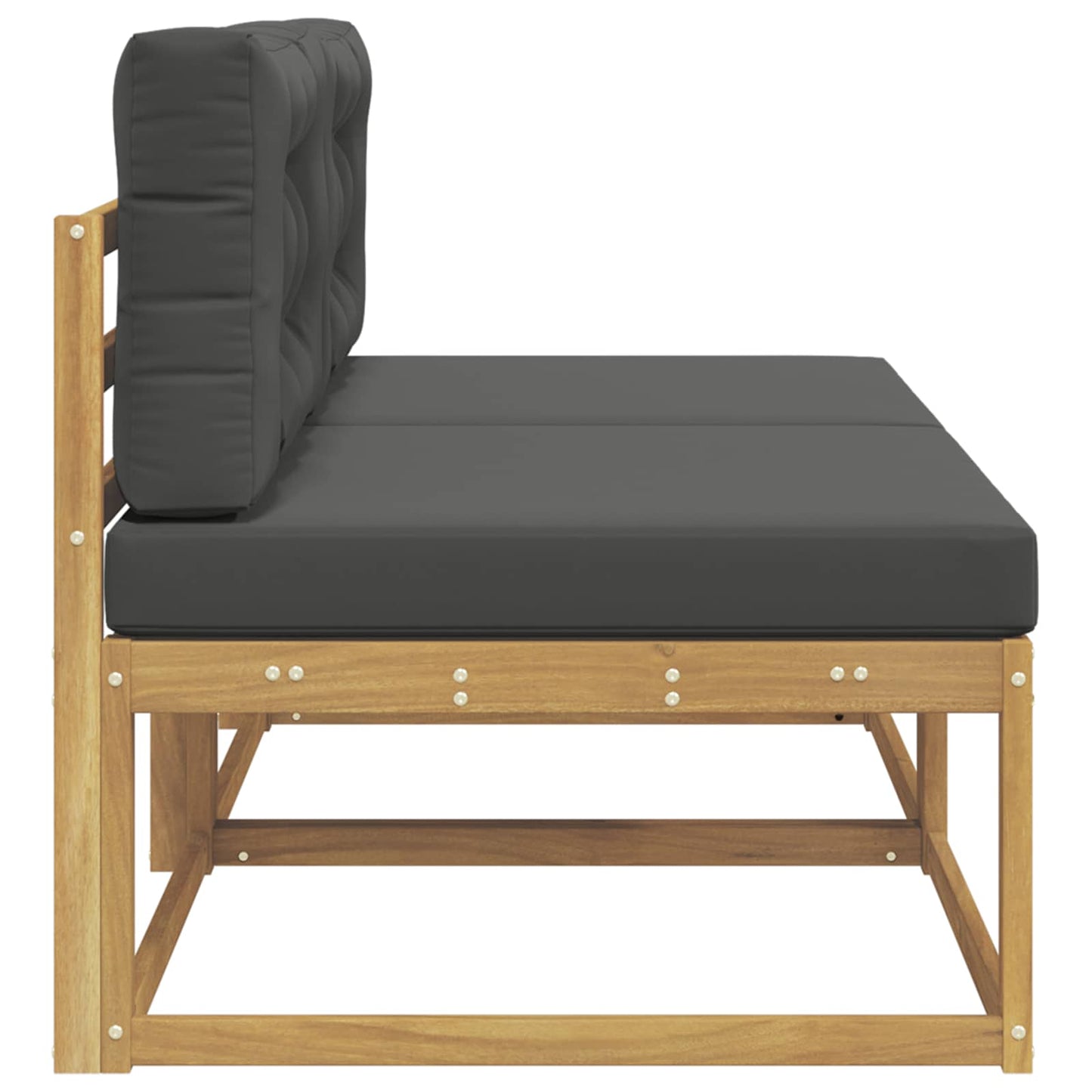 2 Stück Outdoor Mittelsofa Polyester Weiß