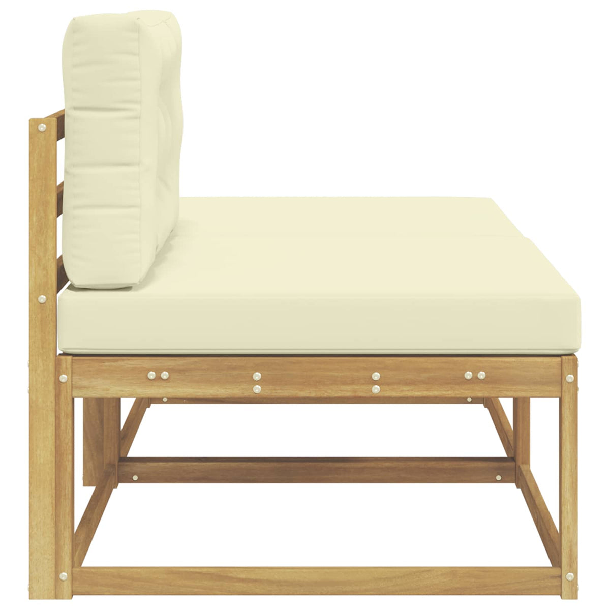 2 Stück Outdoor-Fußhocker Polyester Weiß