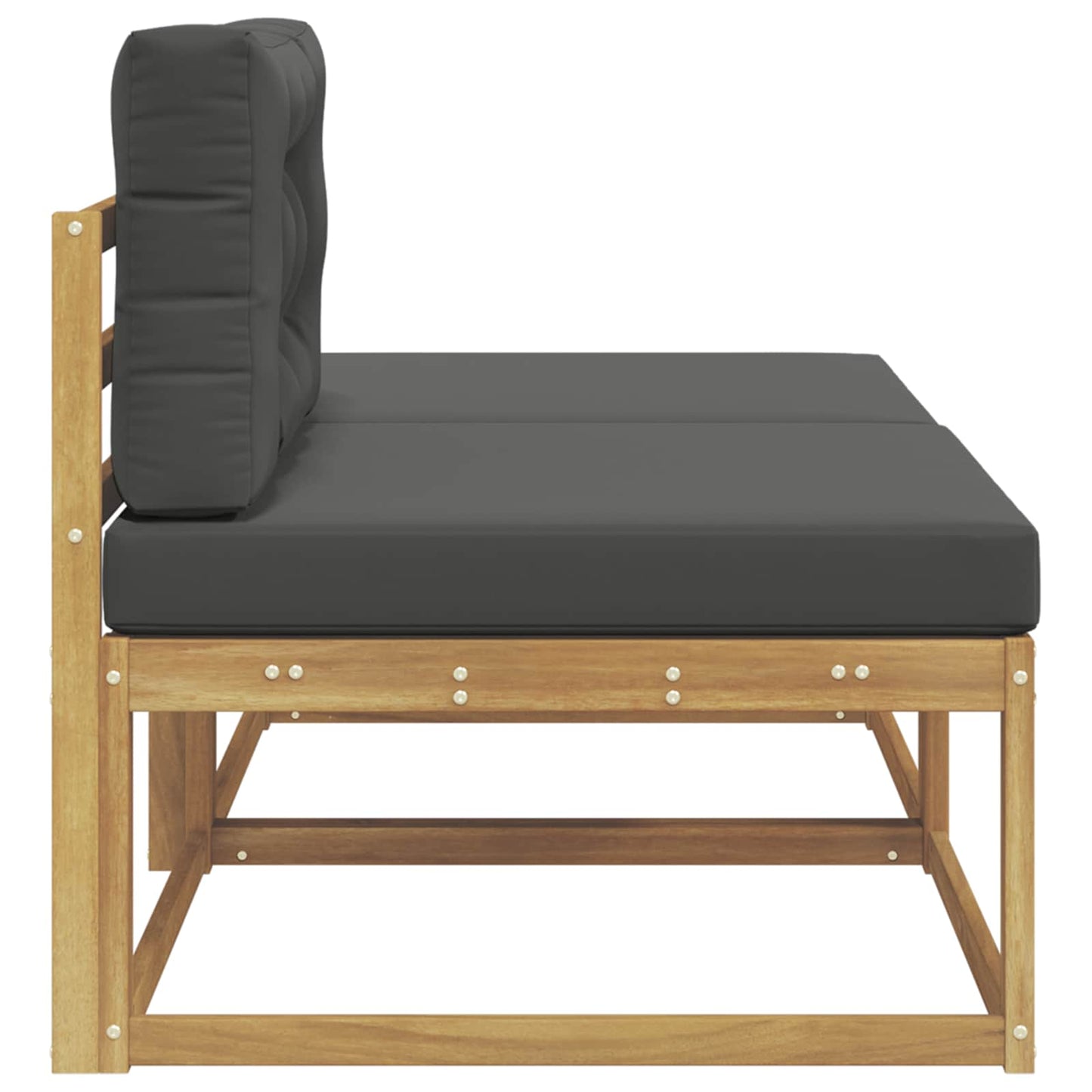 2 Stück Outdoor-Fußhocker Polyester Weiß