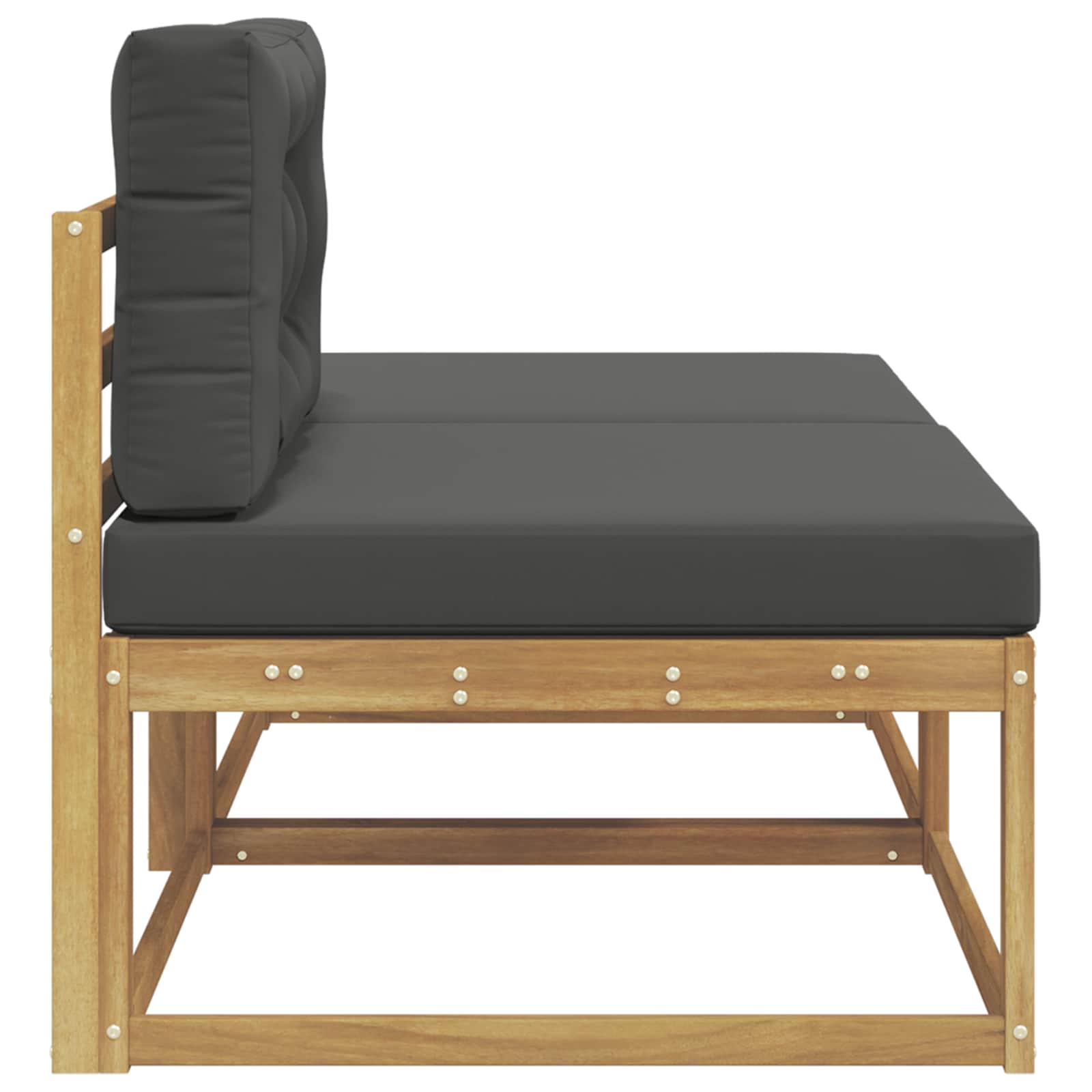 2 Stück Outdoor-Fußhocker Polyester Weiß