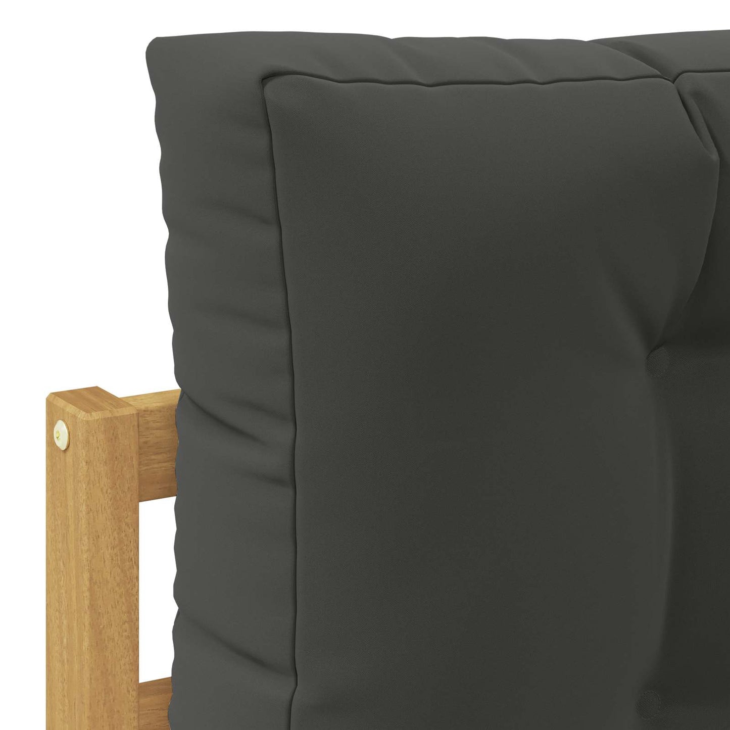 Outdoor End Sofa mit Kissen Weiß 115 x 83 x 73 cm Polyester