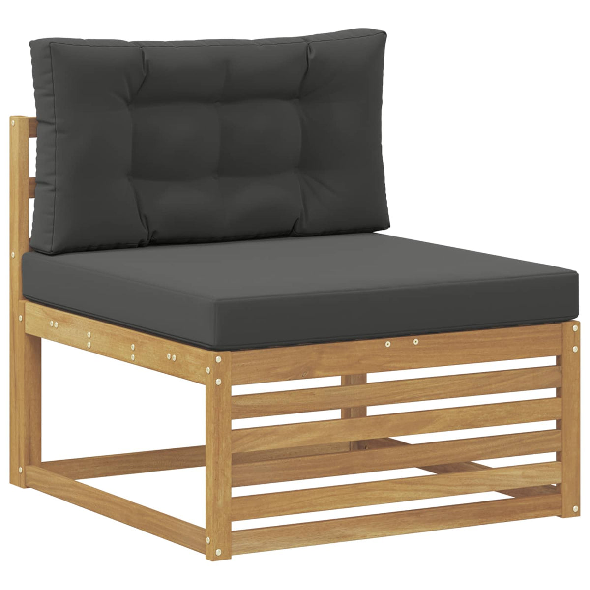 Outdoor Mittelsofa Massivholz Akazie Weiß