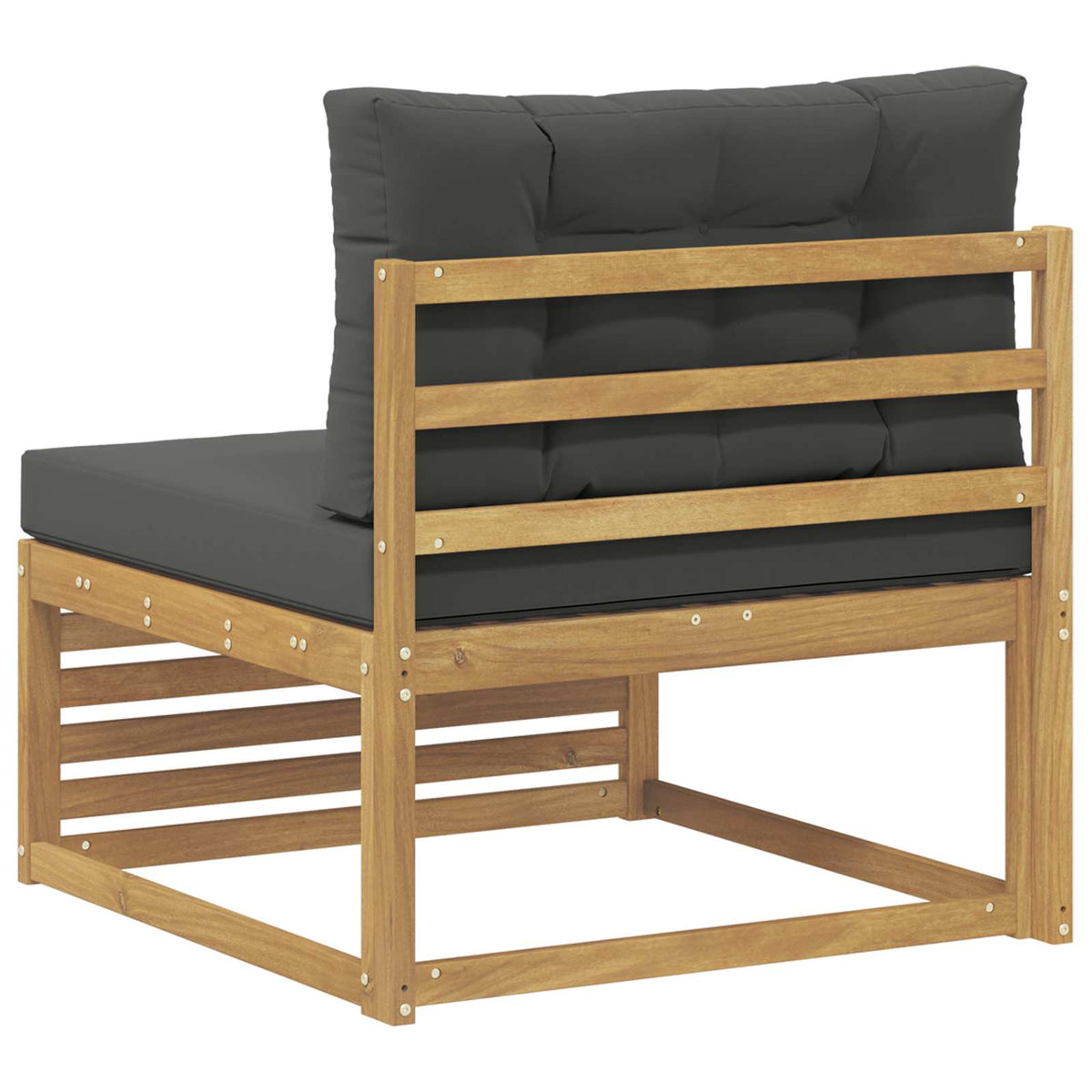 Outdoor Mittelsofa Massivholz Akazie Weiß
