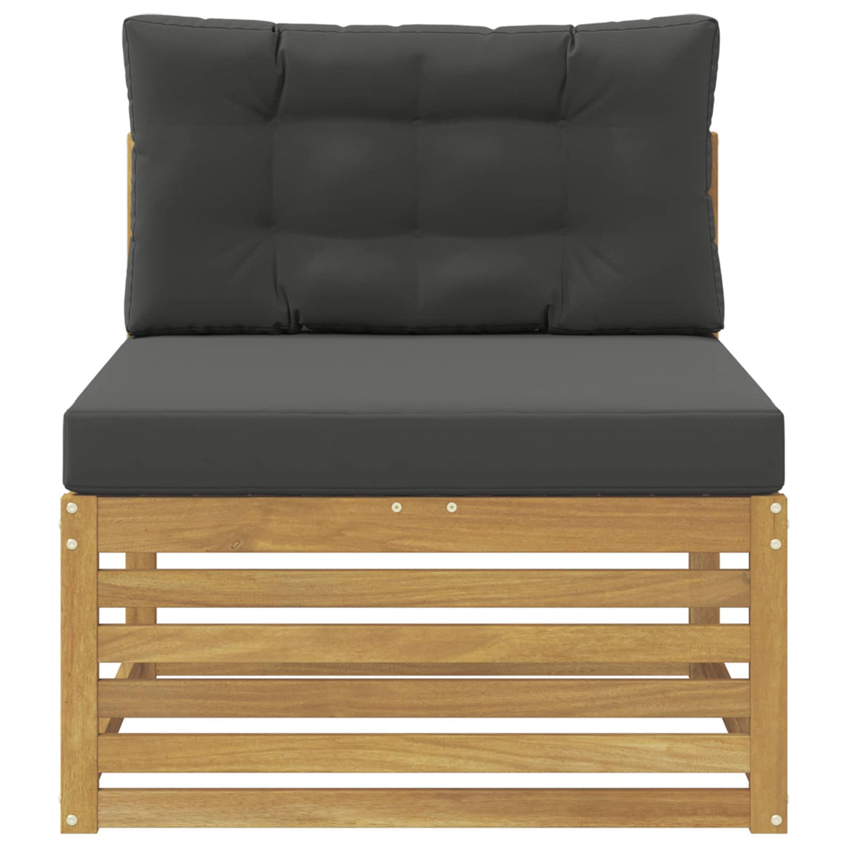 Outdoor Mittelsofa Massivholz Akazie Weiß