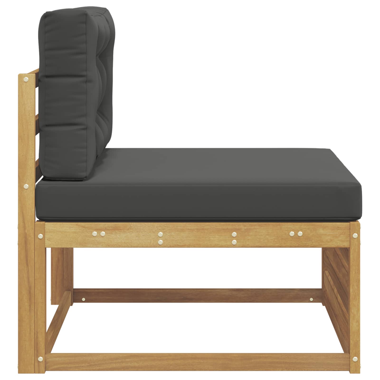 Outdoor Mittelsofa Massivholz Akazie Weiß