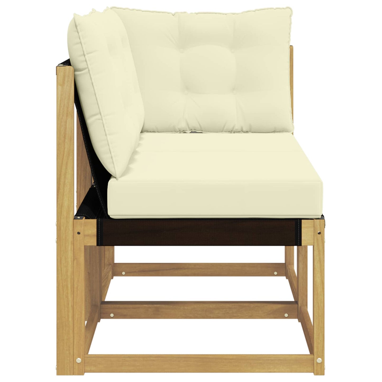 2 Stk. Outdoor Mittel- und Ecksofa Weiß