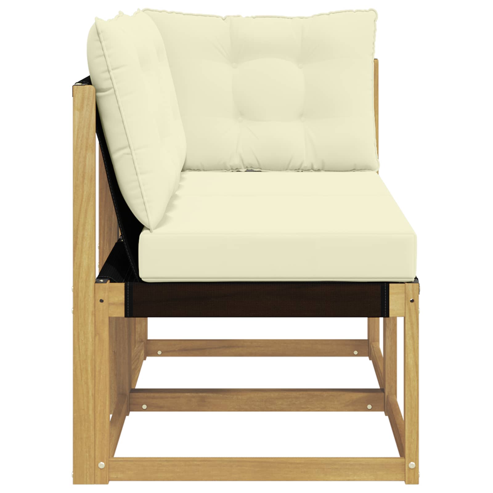 2 Stk. Outdoor Mittel- und Ecksofa Weiß