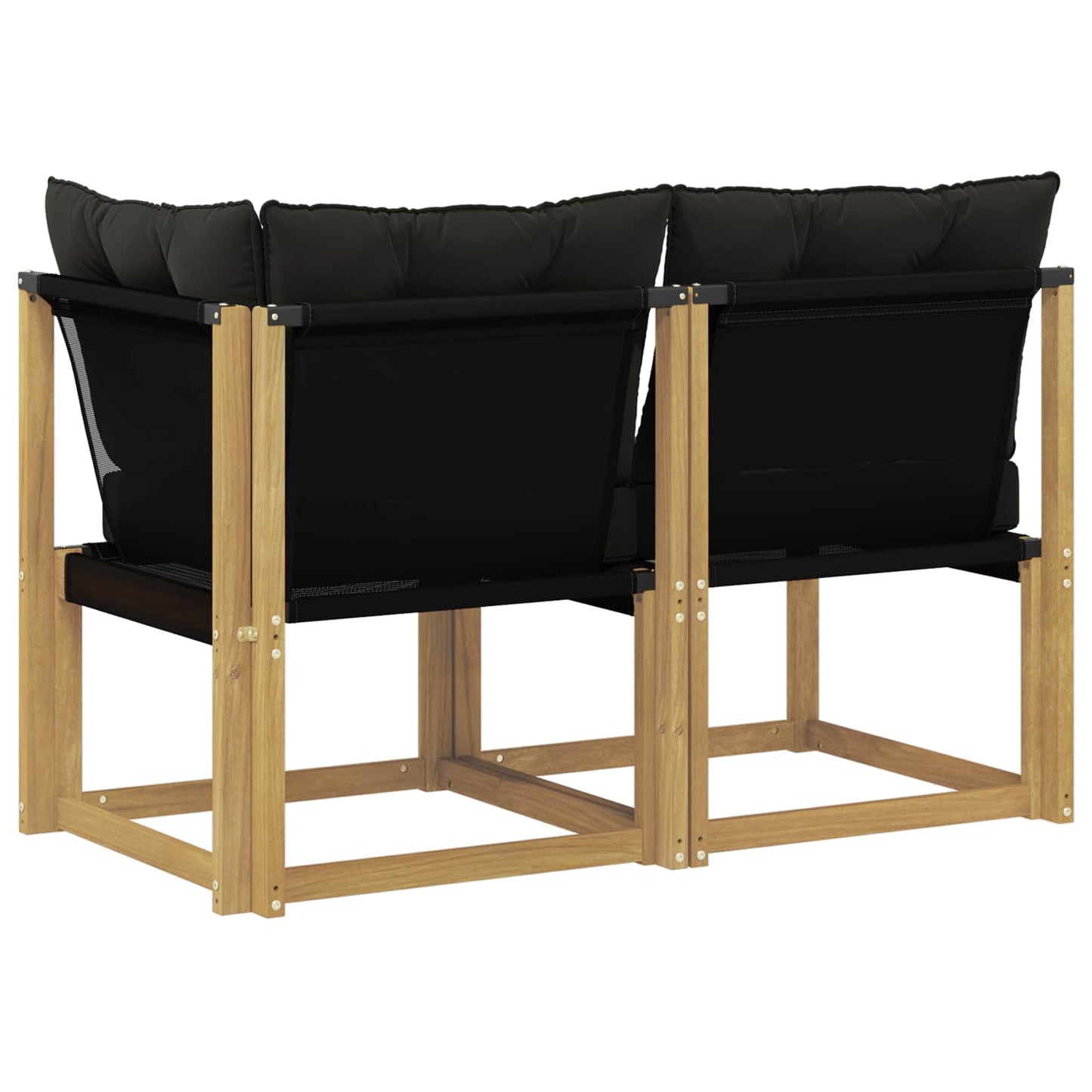 2 Stk. Outdoor Mittel- und Ecksofa Weiß