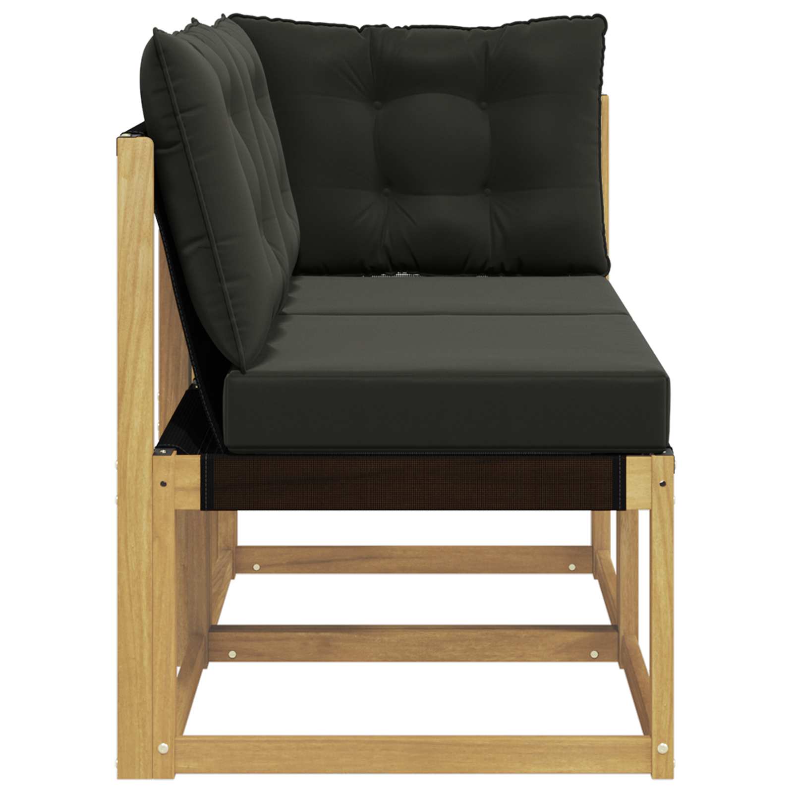 2 Stk. Outdoor Mittel- und Ecksofa Weiß