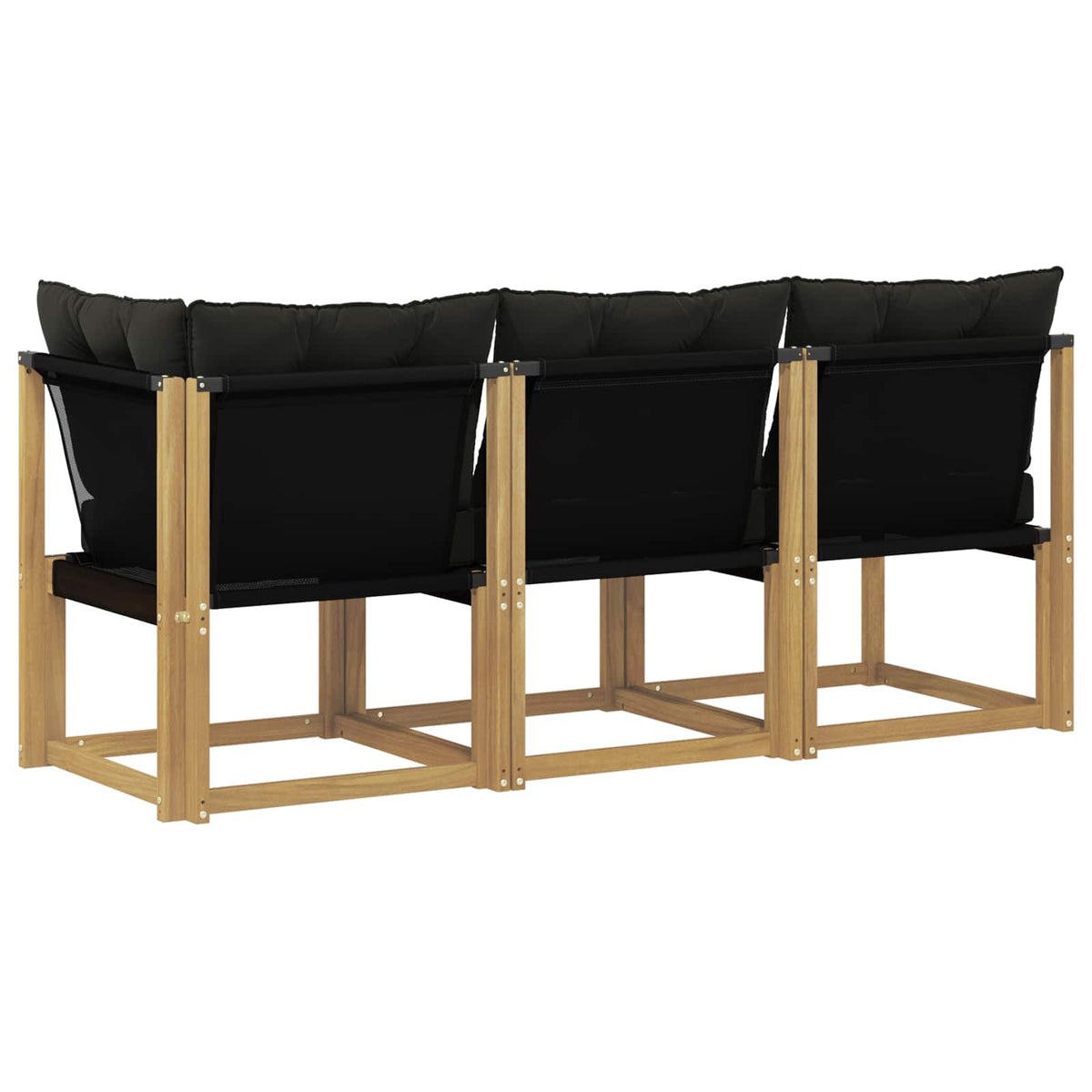 3 Stk. Outdoor Mittel- und Ecksofa Weiß