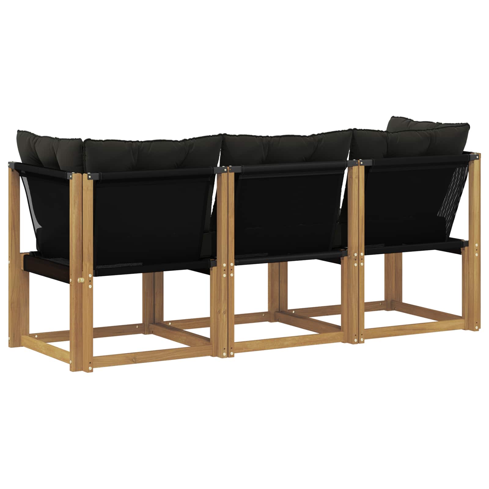 3 Stk. Outdoor Mittel- und Ecksofa Weiß