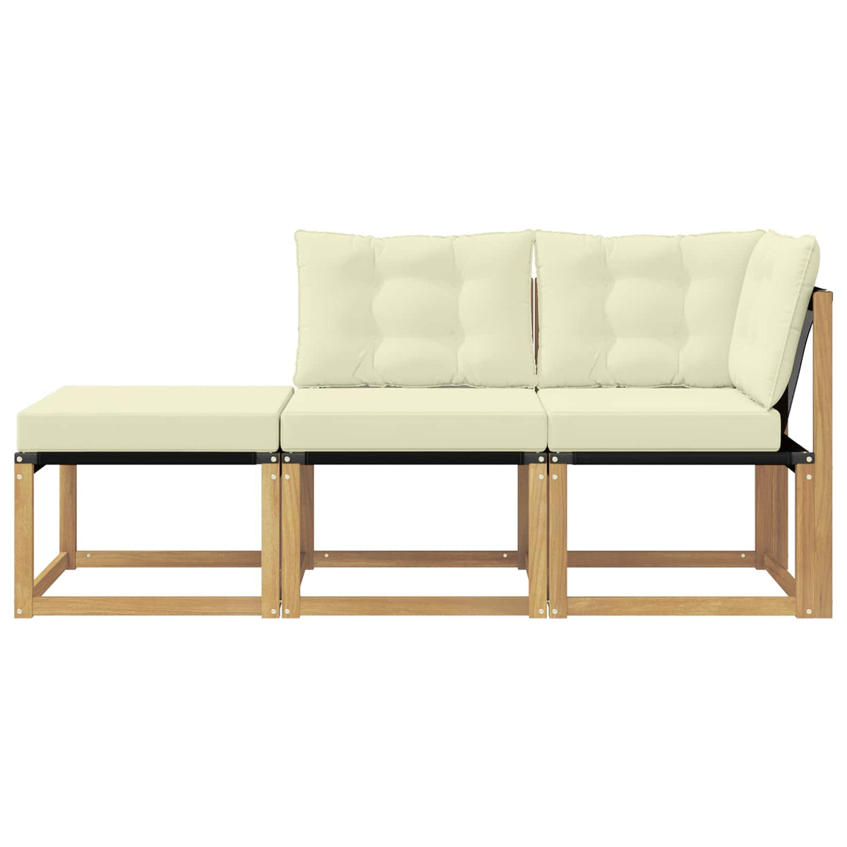 3 Stk. Sectional Sofa Einheiten Weiß