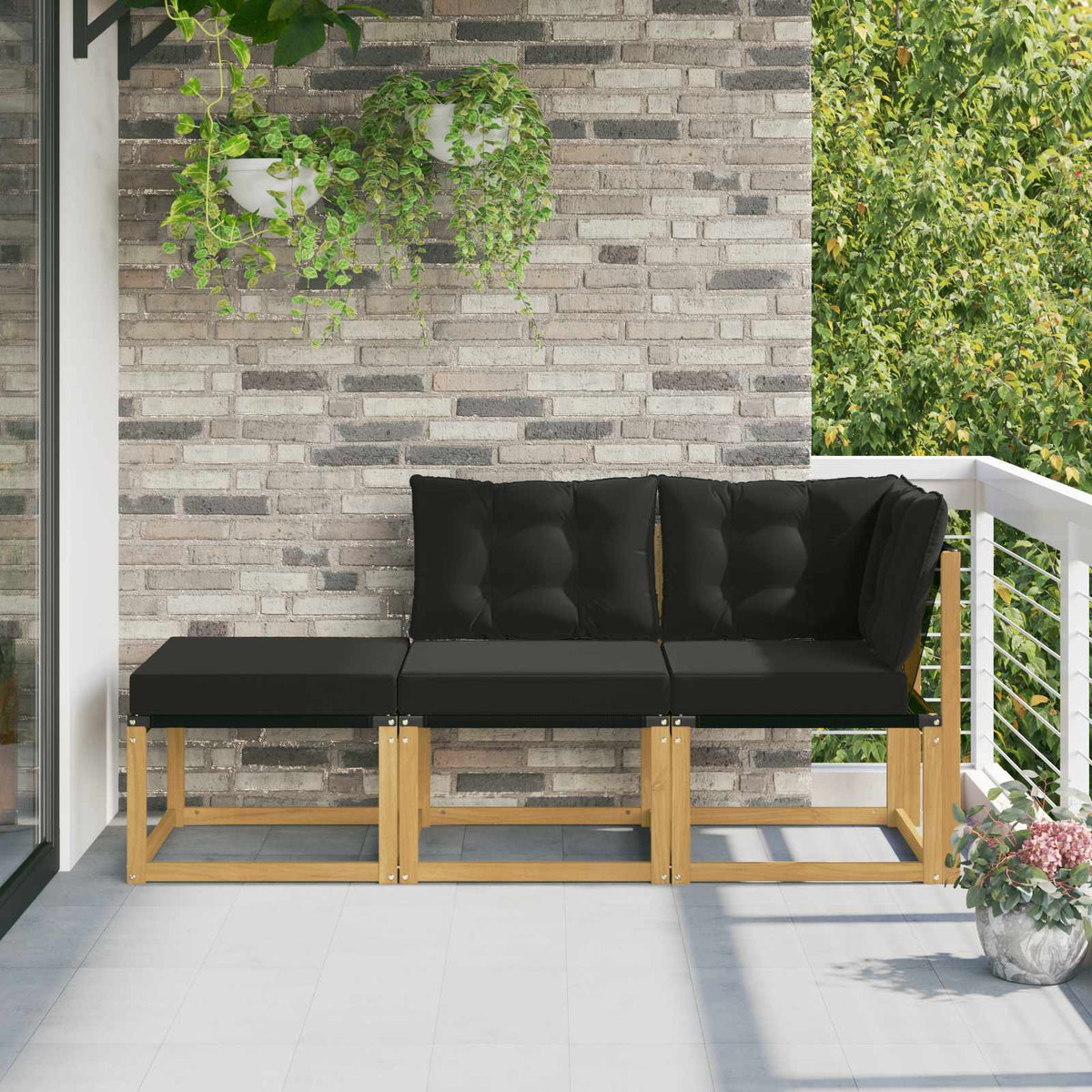 3 Stk. Sectional Sofa Einheiten Weiß