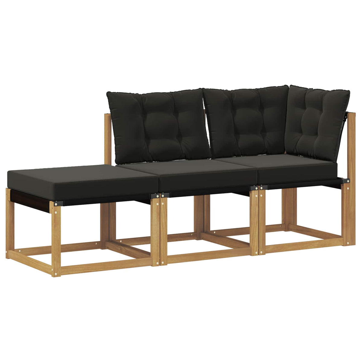 3 Stk. Sectional Sofa Einheiten Weiß