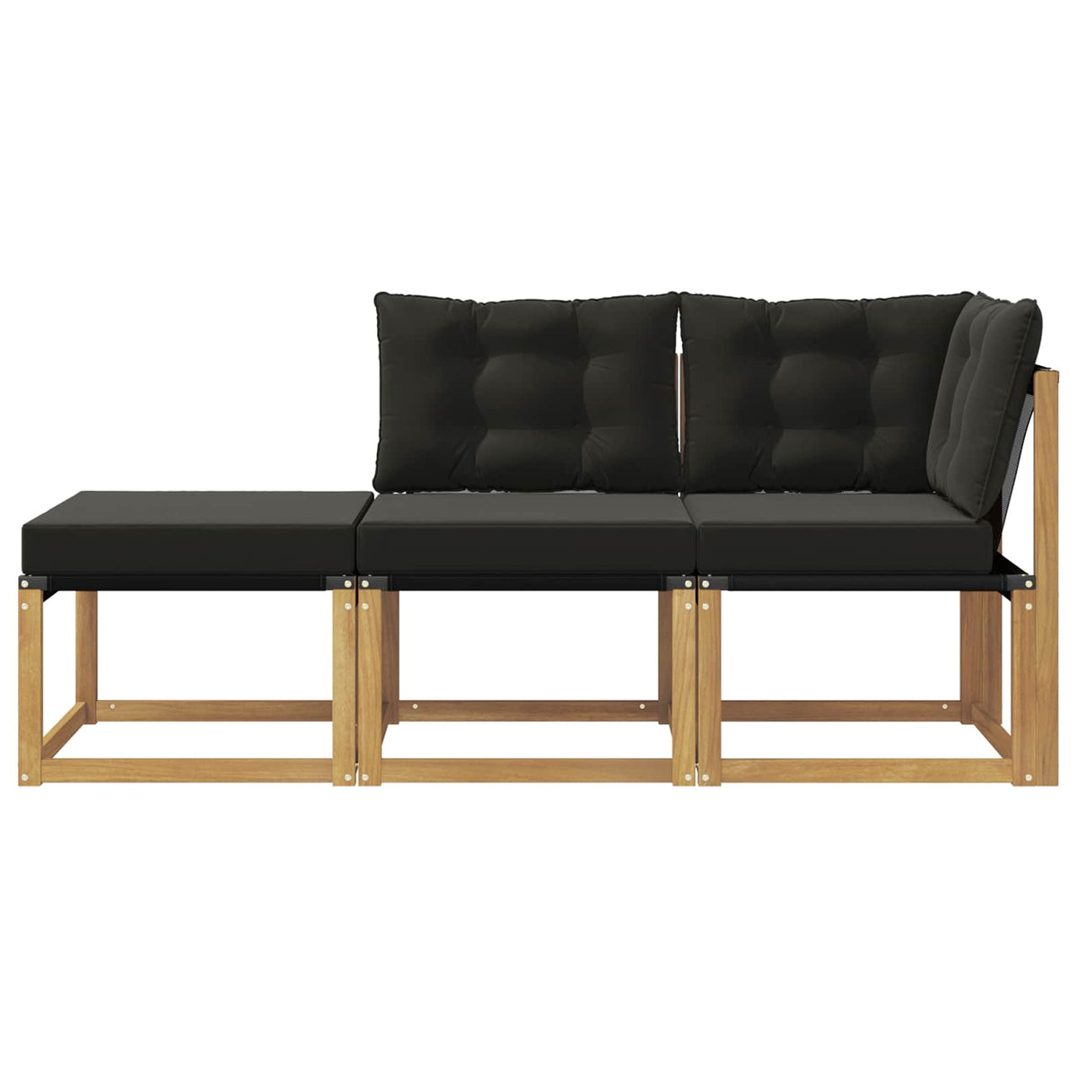 3 Stk. Sectional Sofa Einheiten Weiß