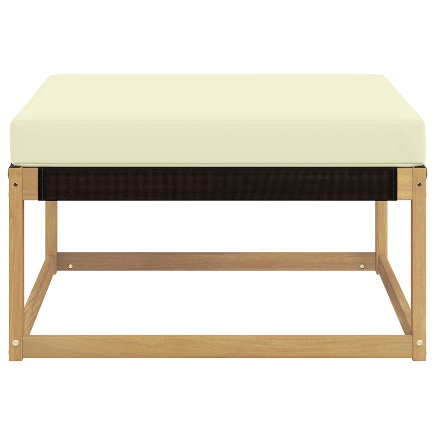 Outdoor-Fußhocker Massivholz Akazie Weiß