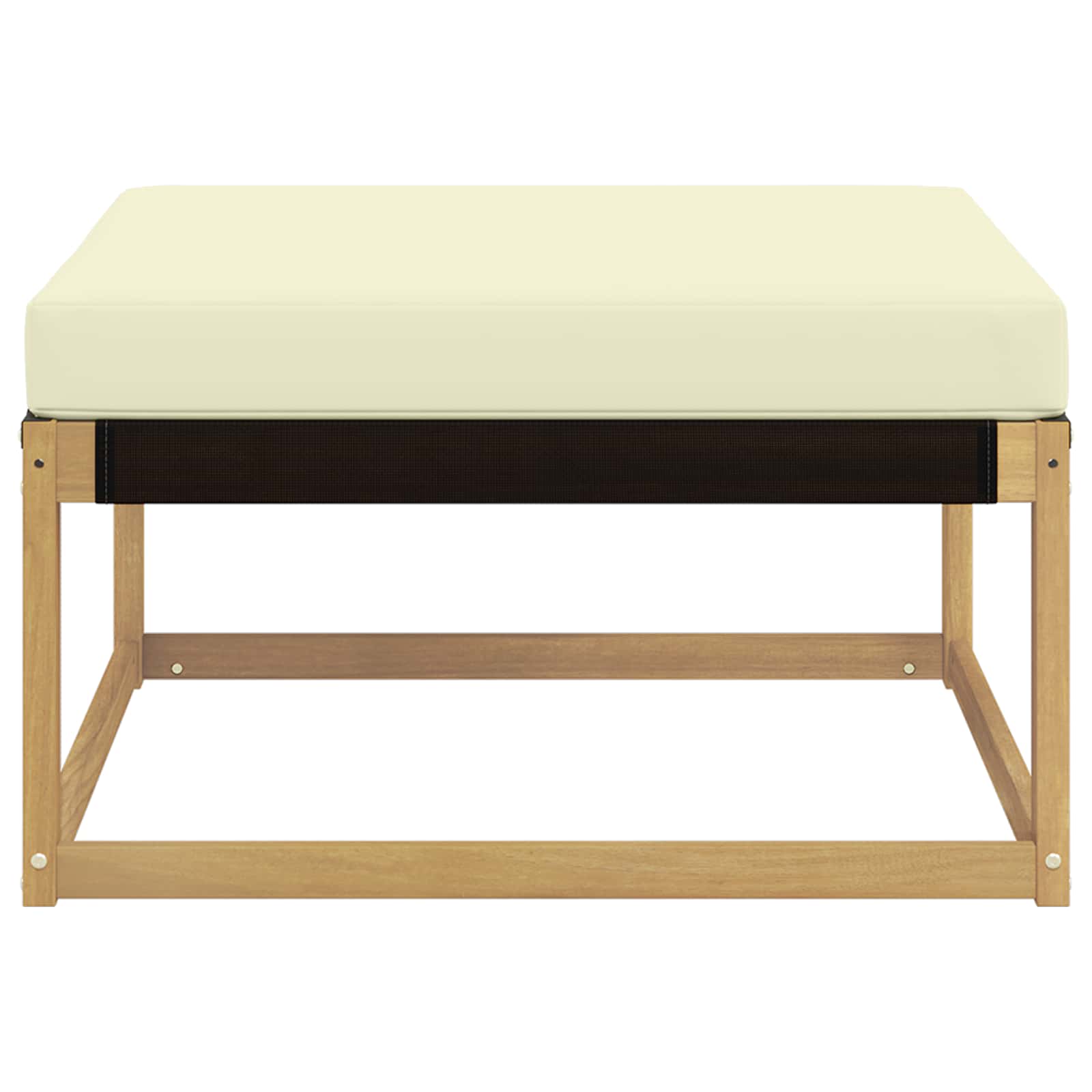 Outdoor-Fußhocker Massivholz Akazie Weiß