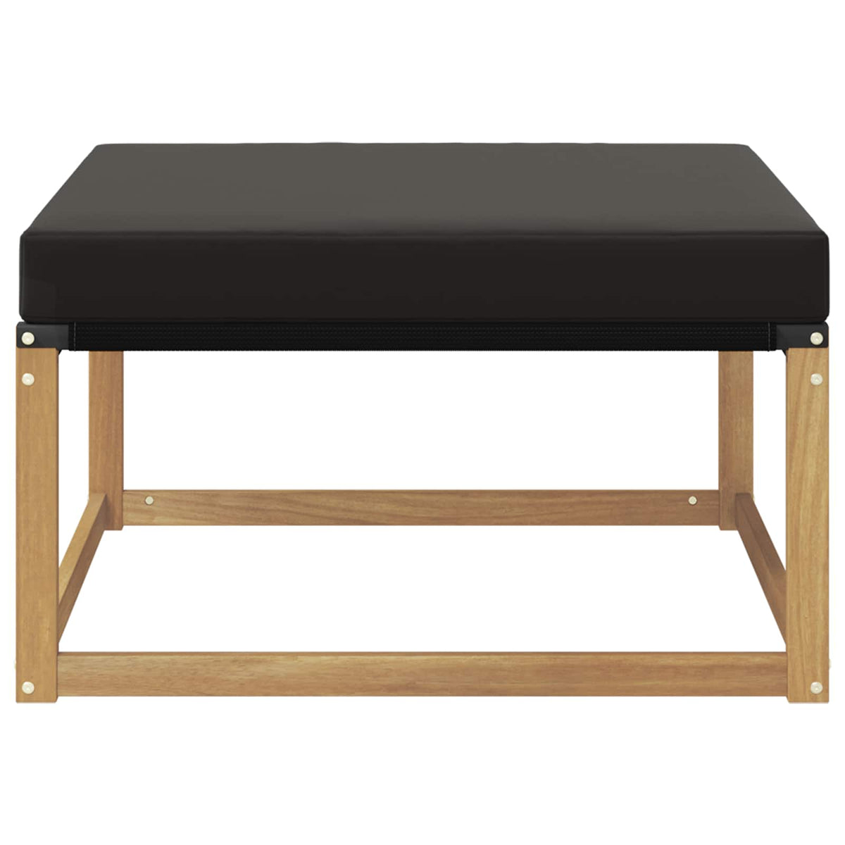 Outdoor-Fußhocker Massivholz Akazie Weiß