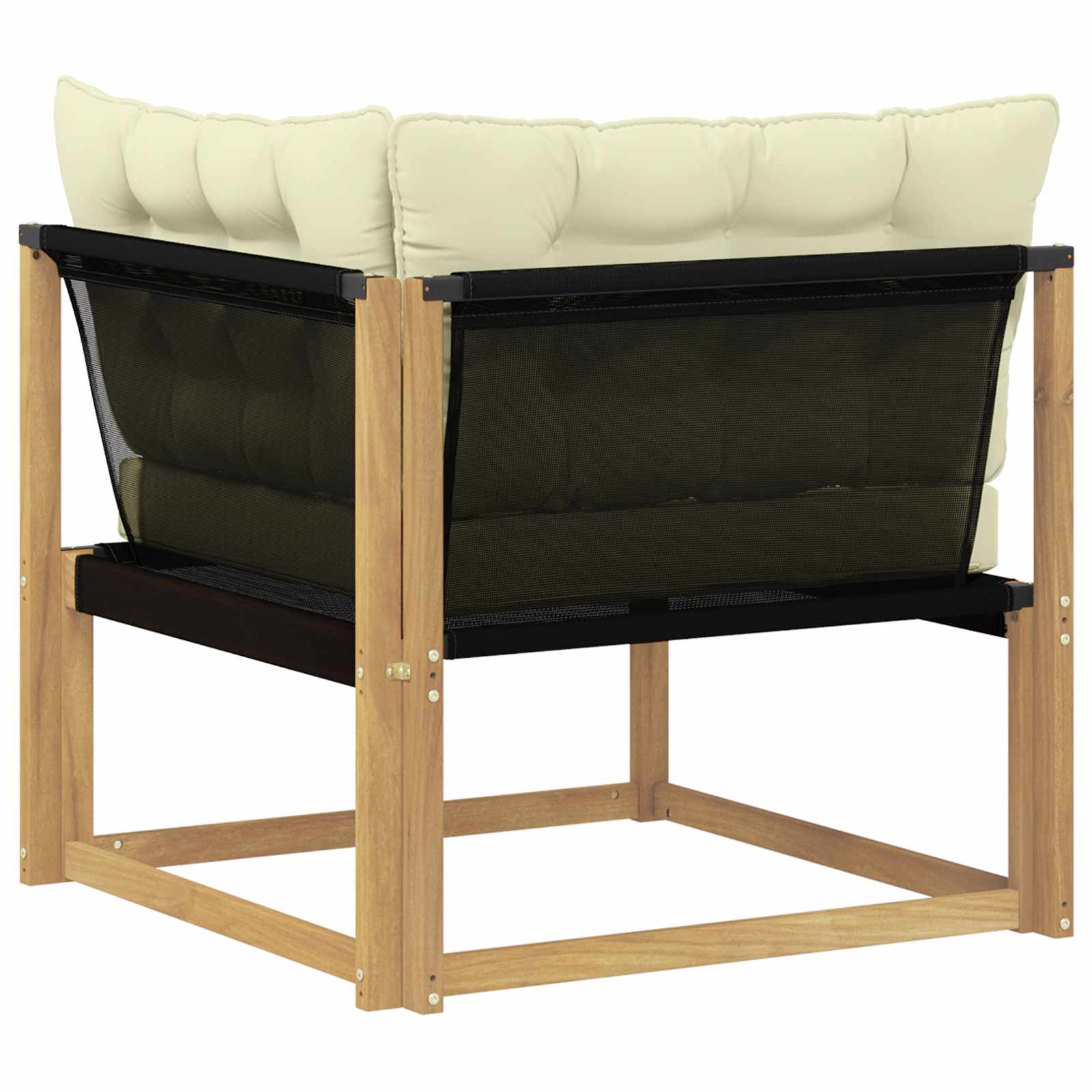Outdoor Ecksofa Massivholz Akazie Weiß