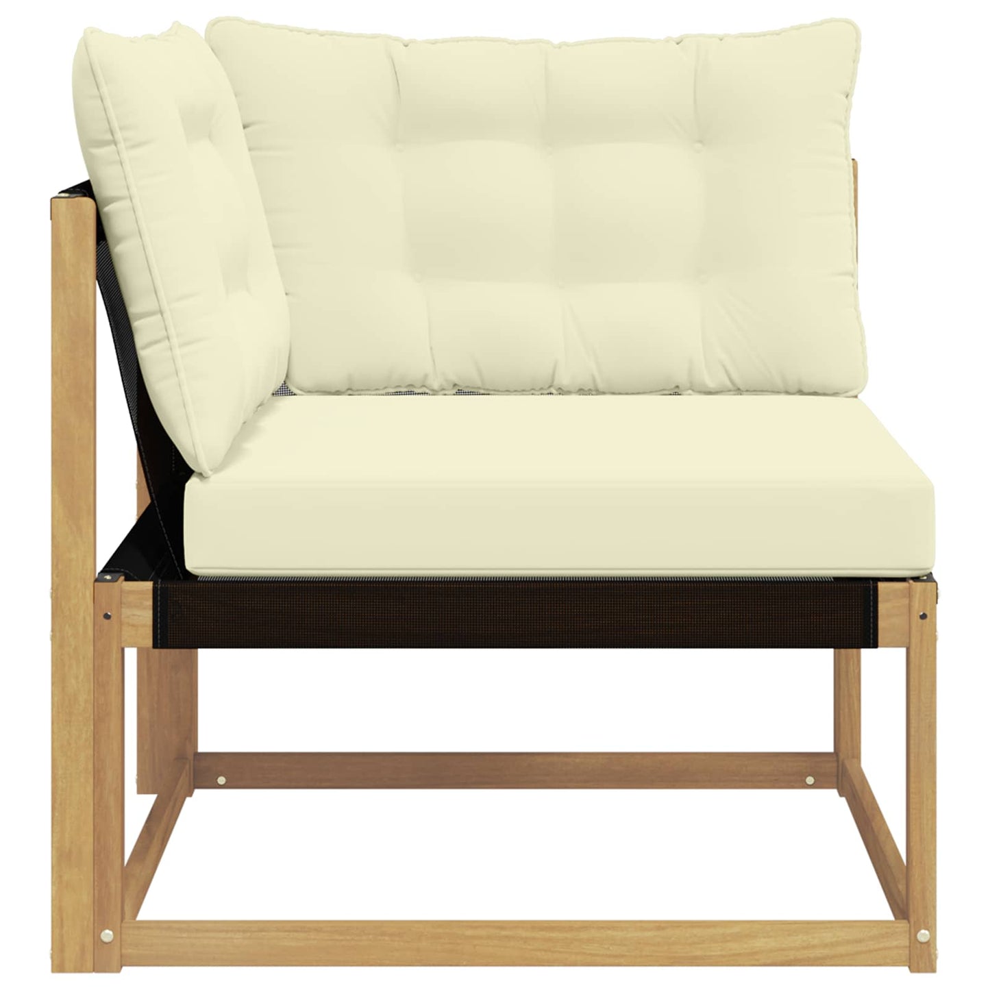 Outdoor Ecksofa Massivholz Akazie Weiß