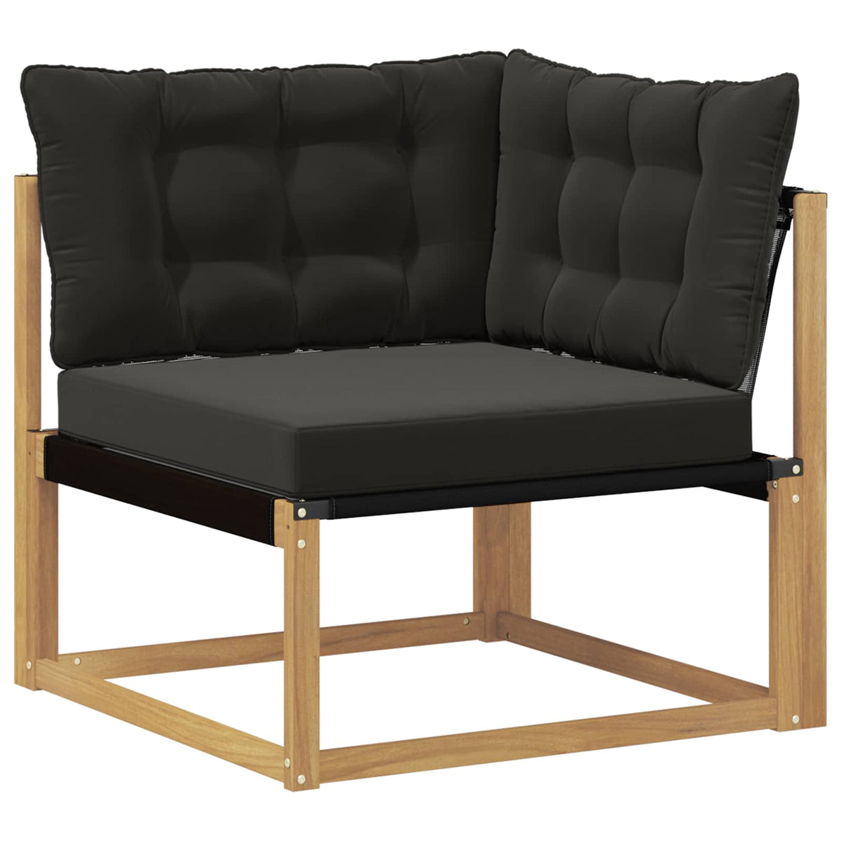 Outdoor Ecksofa Massivholz Akazie Weiß